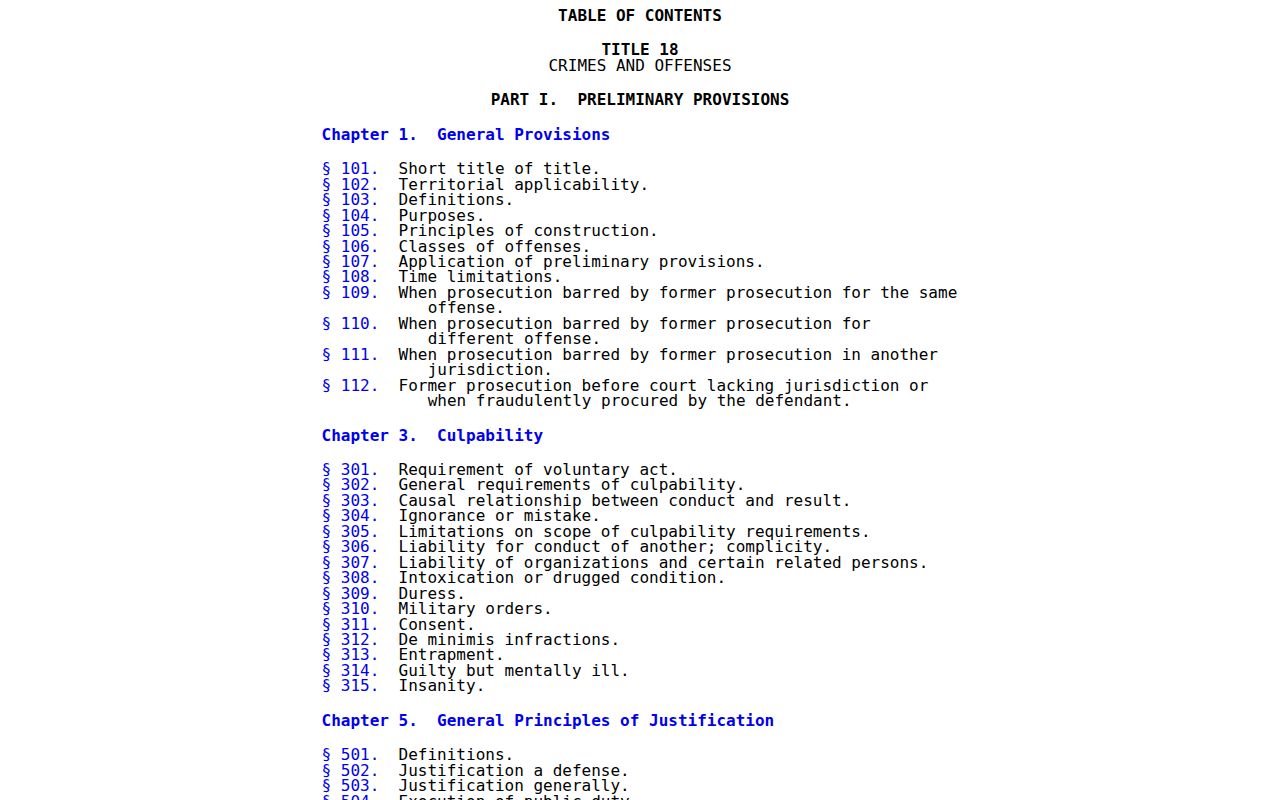 Official Pennsylvania Crimes Code publication